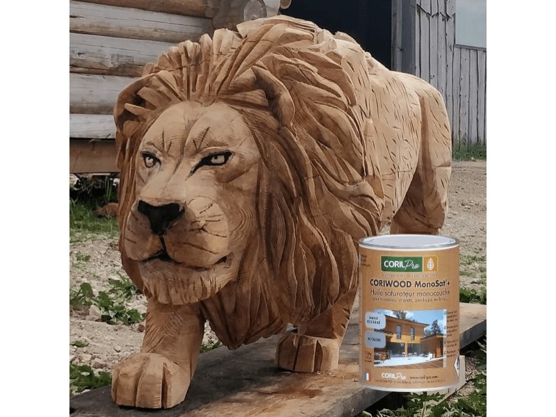 Sculpture en bois réalisée par La Pessière