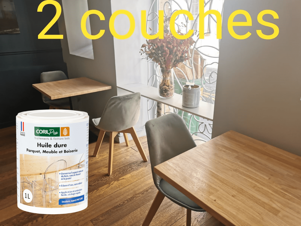 Témoignage entretien table en bois - Après 2 couches d'huile