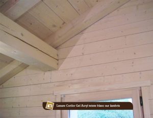 Lasure Corilor Gel Acryl blanc sur lambris